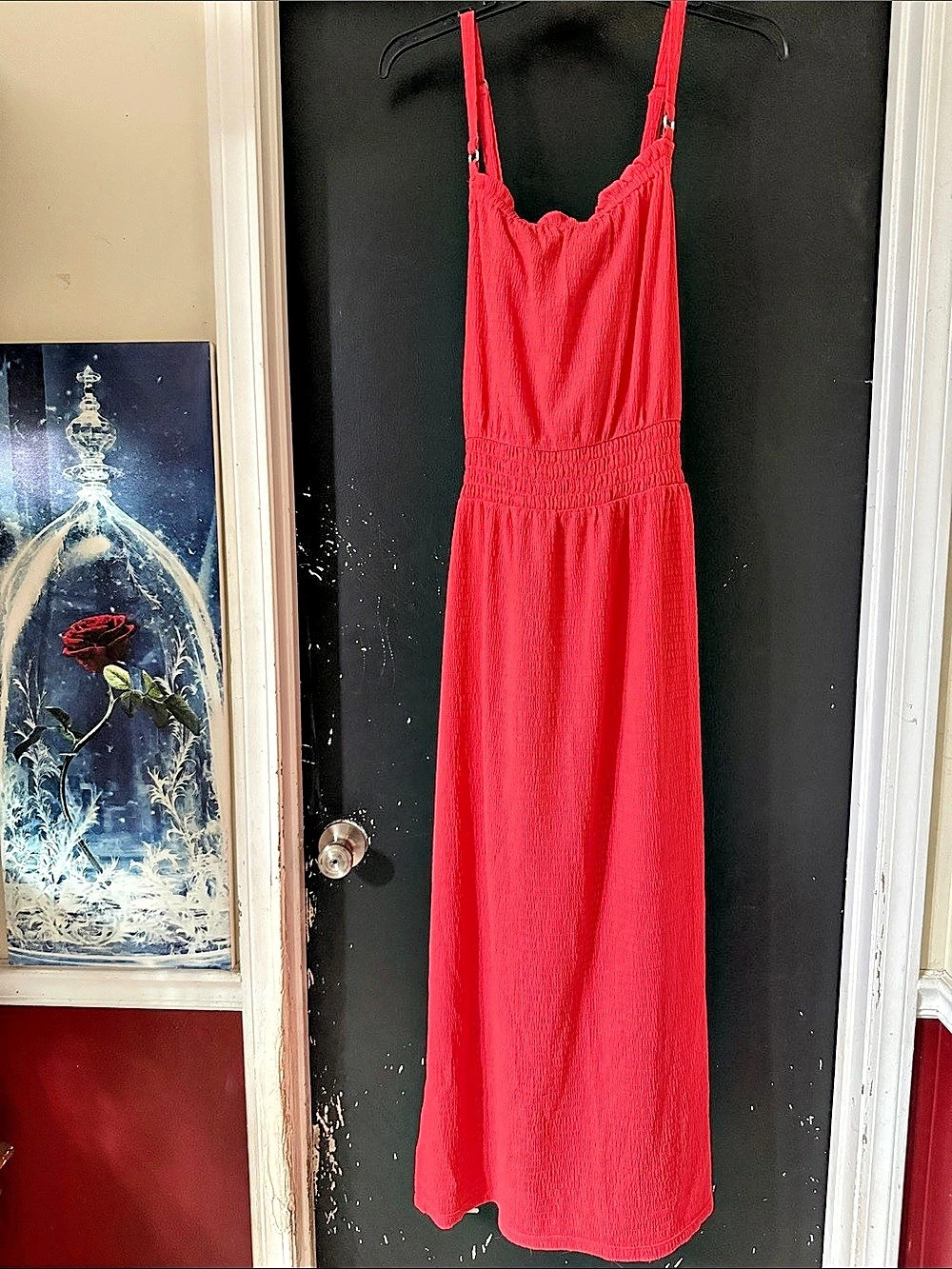 MICHAEL Michael Kors Geranium Maxi Smocked Dress Red Size 2X NWT